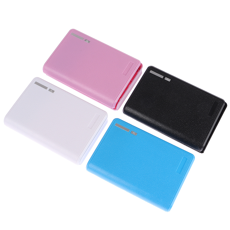4*18650 Battery Holder 5V Dual USB Power Bank Battery Box Solderless Mobile Power Kit DIY Shell Case Charging Storage Case MJD. 