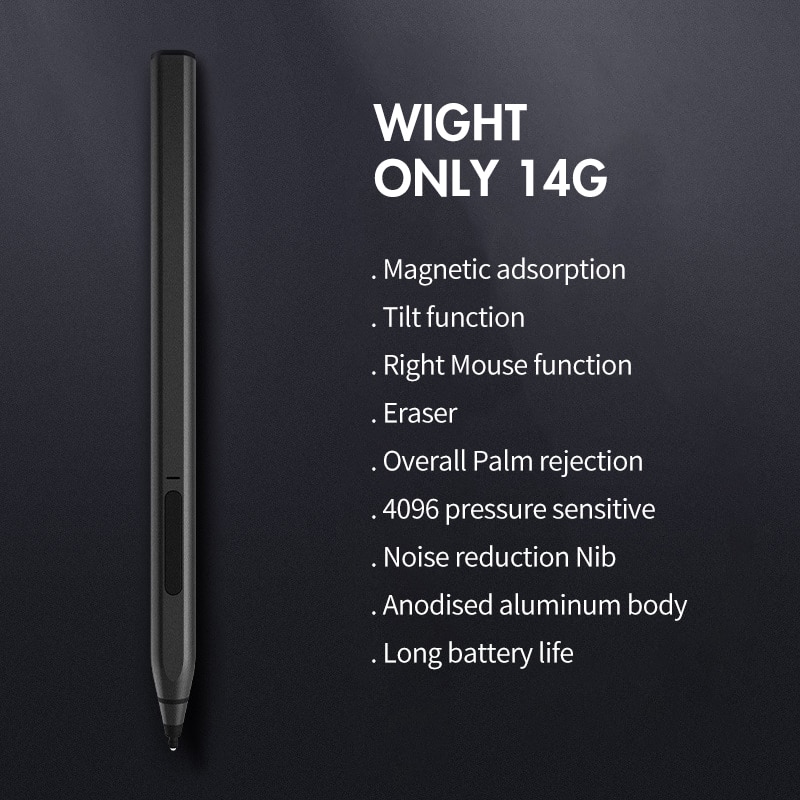Microsoft Surface Pen Stylus Pencil Capacitive 4096 Pressure Sensitive Rechargeable With Palm Rejection MPP2.0 For Surface Pro. 