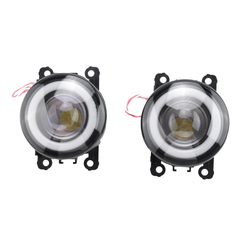 1Pair LED Fog Light Angel Eye Daytime Running Lights for Jimny 2018 2019 2020 JB43 Jimny 1998-2017 Yellow