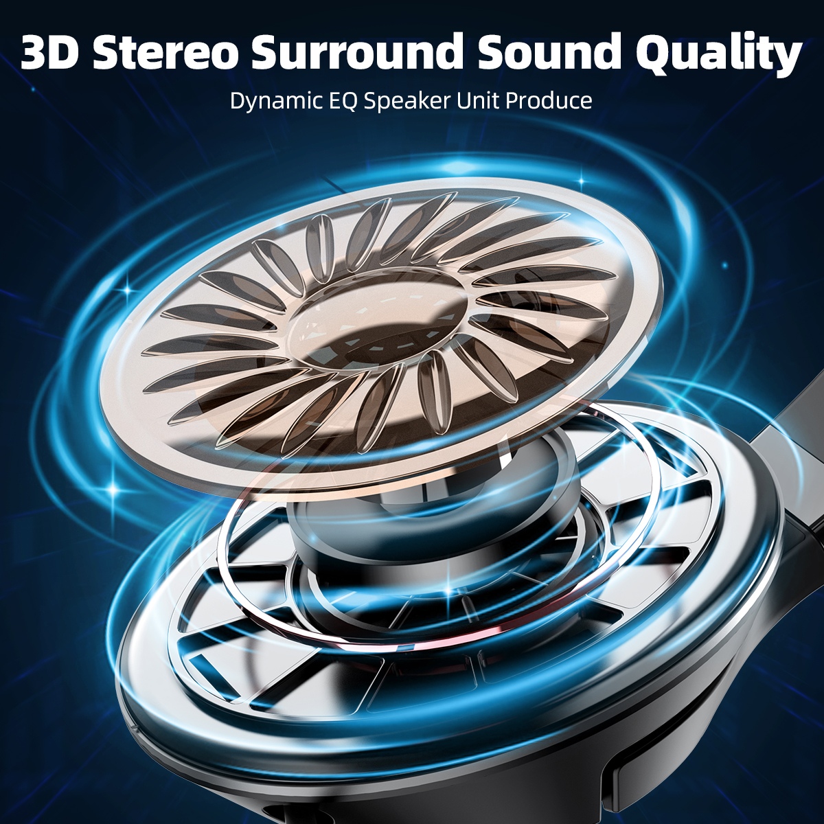 CINPUSEN UG-01 2.4Ghz Wireless Gaming Headset for PC, PS5, PS4, MacBook, with Microphone, Soft Earmuff - 40 Hours Playtime. 