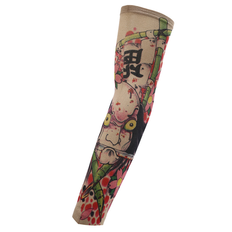 Tattoo sleeves for men, flower arm sun protection sleeves, tattoo ice hand sleeves, summer cycling arm sleeves, women's driving arm sleeves