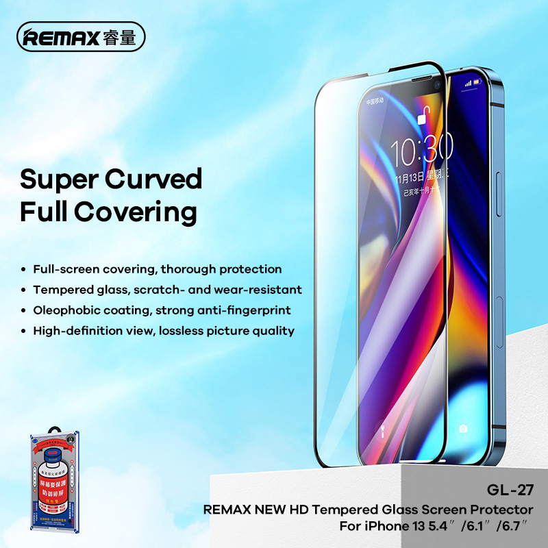 BataBata Remax HD Tempered Glass Screen Protector For iPhone iPhone 15 15Pro 15Pro Max For iPhone 14/14Pro 13/13Pro Series. 