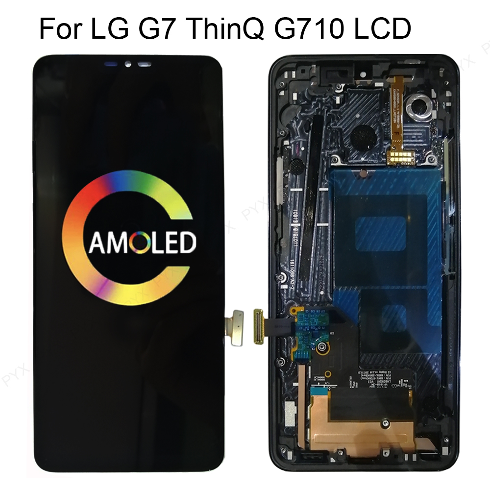 Ori.tested 6.1” For LG G7 ThinQ LCD Touch Screen Digitizer Assembly For LG G7 G710EMW Display with Frame Replacement G7+Lcd. 