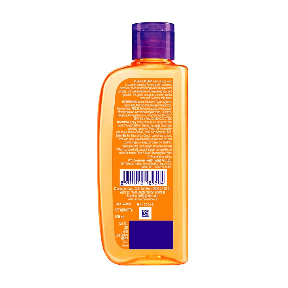 Clean & Clear Foaming Face Wash 100ml. 