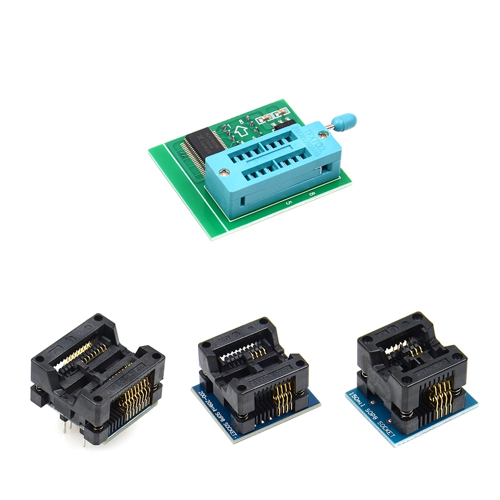 【happy one】Upmely EZP2019 USB Programmer Support 24 25 93 Flash Chip Full Set with 10 Pcs Adapters Programming Calculator. 
