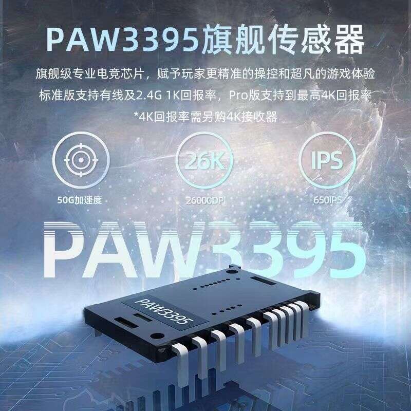 Xinmeng Butterfly Wireless Game Mouse 2.4g Bluetooth wired the third mock examination E-sports PAW3395 dual battery lightweight. 
