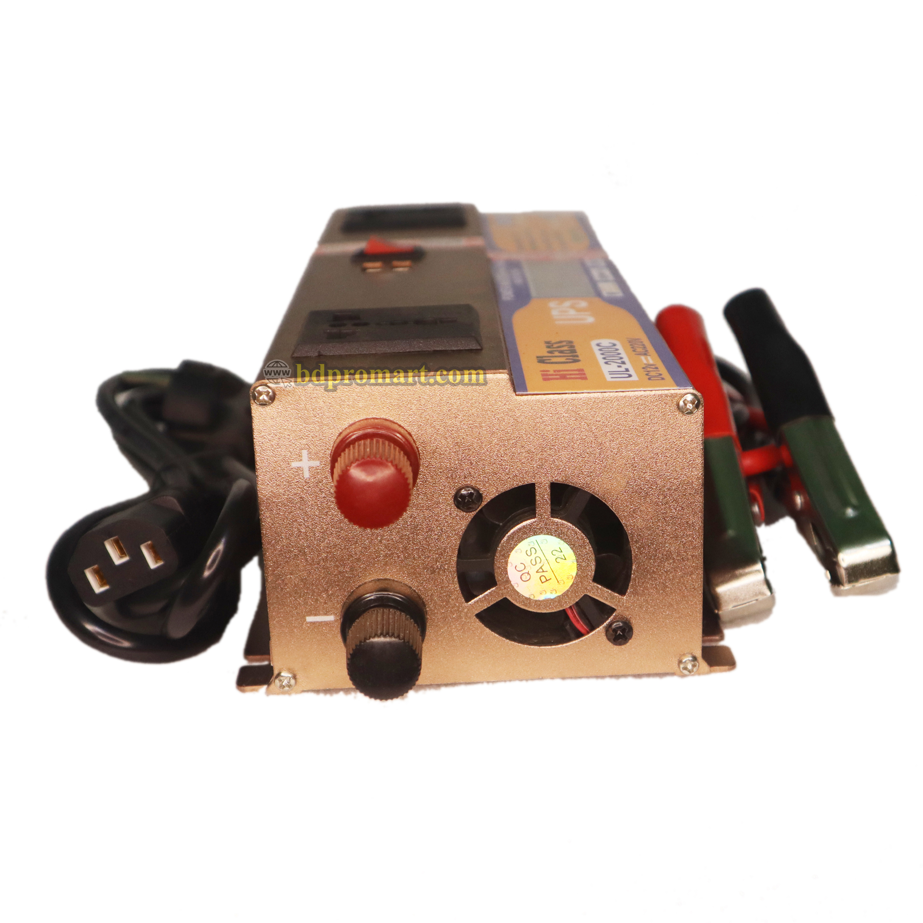 Multi-function Smart IPS UPS 2000 Watt DC 12v to AC 220v Power Inverter and 10A Battery Charger (Real Output Max 1100w). 