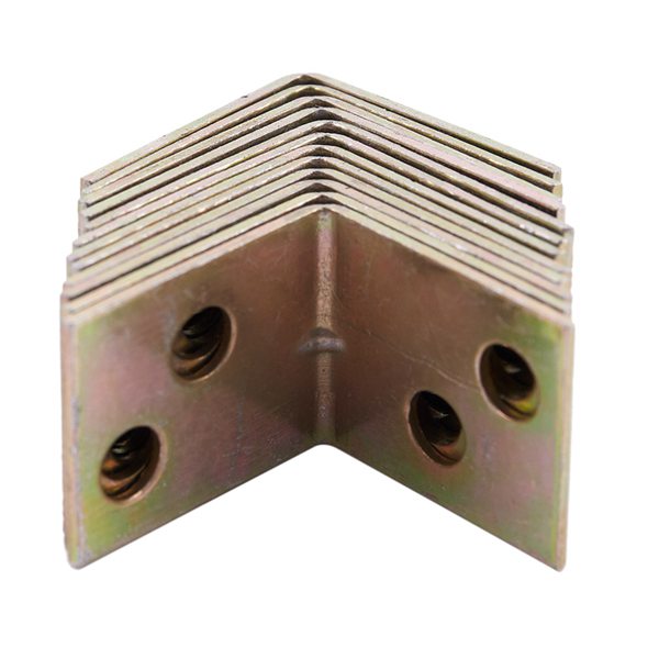 Metal Shelf Support 90 Degree Right Angle Bracket 12pcs Brass Tone