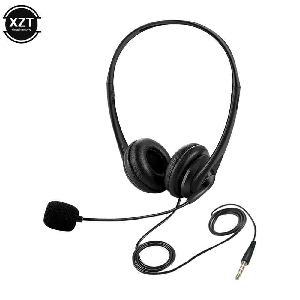 3.5mm Computer Laptop Headphone with Noise Cancelling Microphone Chatting Network Teaching Video Conferencing USB Wired Headsets. 