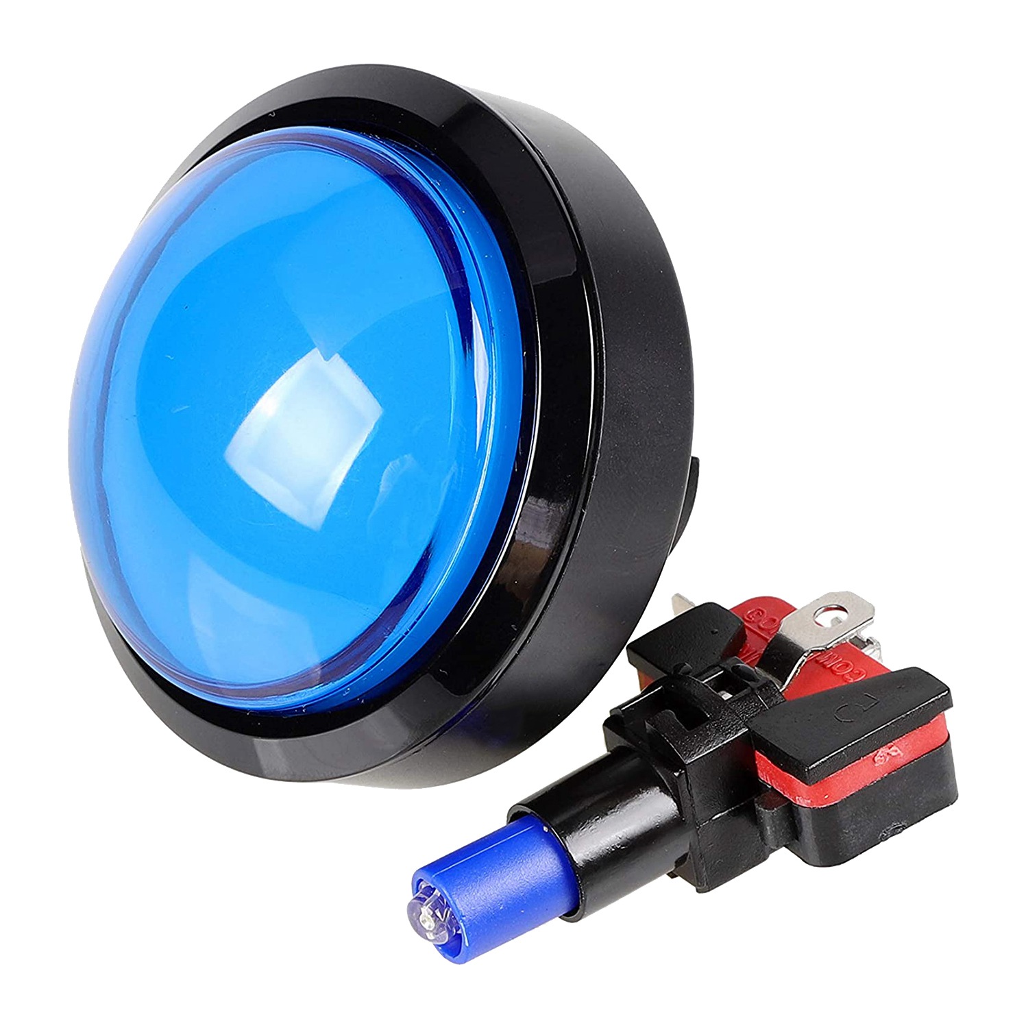 5X Arcade Buttons 60mm Dome 2.36 Inch LED Push Button with Micro-Switch for Arcade Machine Video Games Console. 