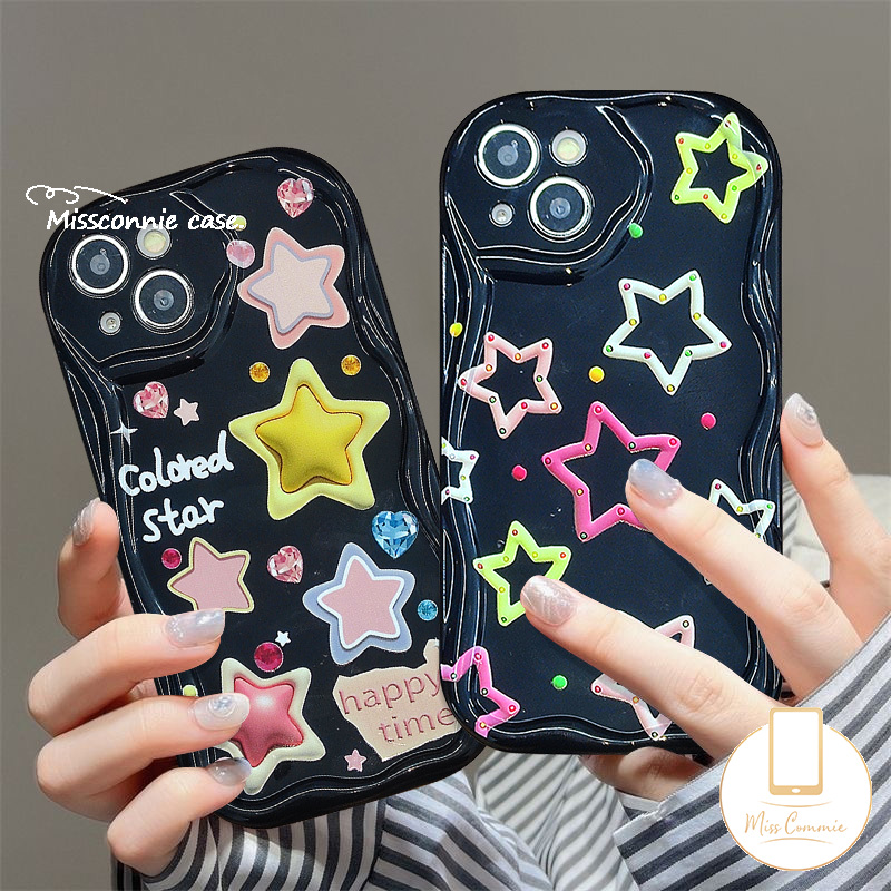 MissConnie Romantic Starry Pentagram Fantasy Butterfly Case for Redmi A1 A2 9C 10 10C 10A 9T 9 9C NFC 9A Redmi Note 11s 8 9 11 10s 10 Pro Max Plus Poco M3 Love Heart Couples Wavy Edge Cover. 