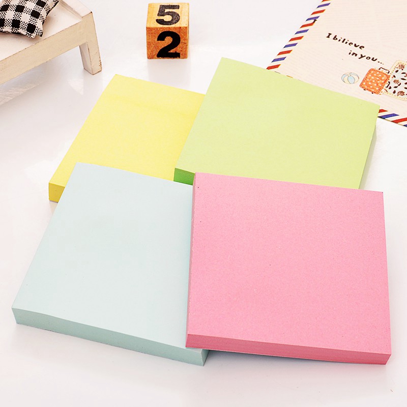 100 Sheets Super Sticky Notes Simple Paper Sticker Memo Pad