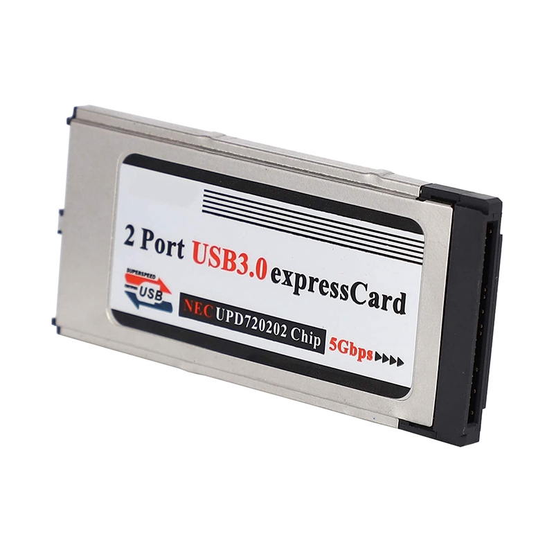 (New) high-speed dual 2 Port USB 3.0 express card 34mm slot express card PCMCIA converter adapter for laptop notebook