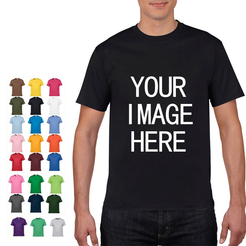 NO LOGO Price Cotton Short Sleeve Solid Color O-neck T-shirt Tops Tee Customized Print Your Own Design Printed Unisex Tshirt. 