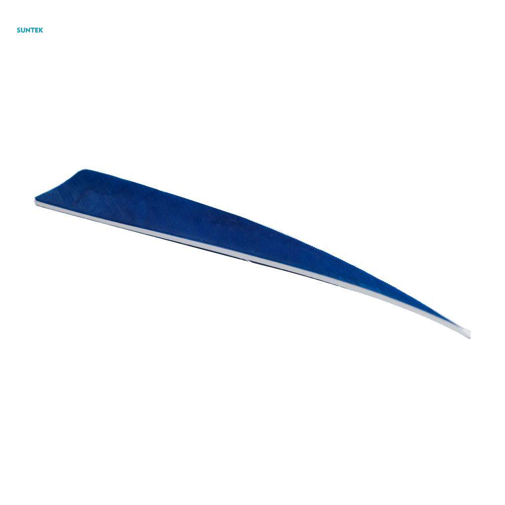 5x10 Pieces Shield Cut Archery Arrow Feather Fletching DIY Blue. 