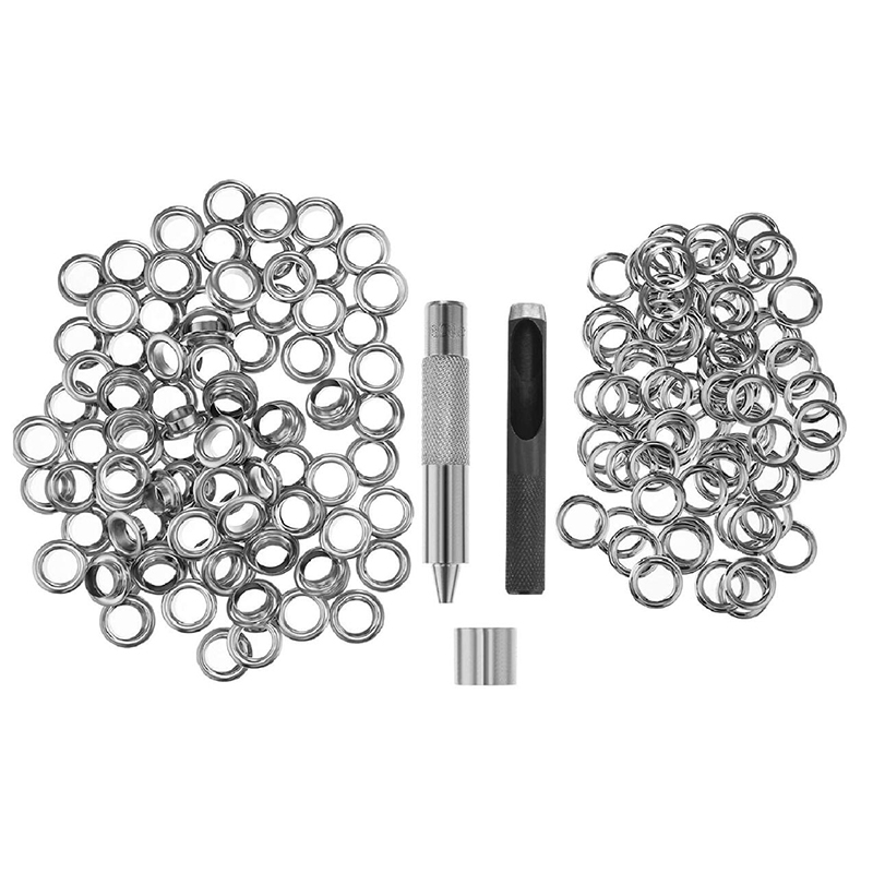 Grommet Tool Kit, Grommet ting Tool 100 s Grommets Eyelets (1/2 Inch Diameter) Eyelets and Eyelet Punch Die Tool. 