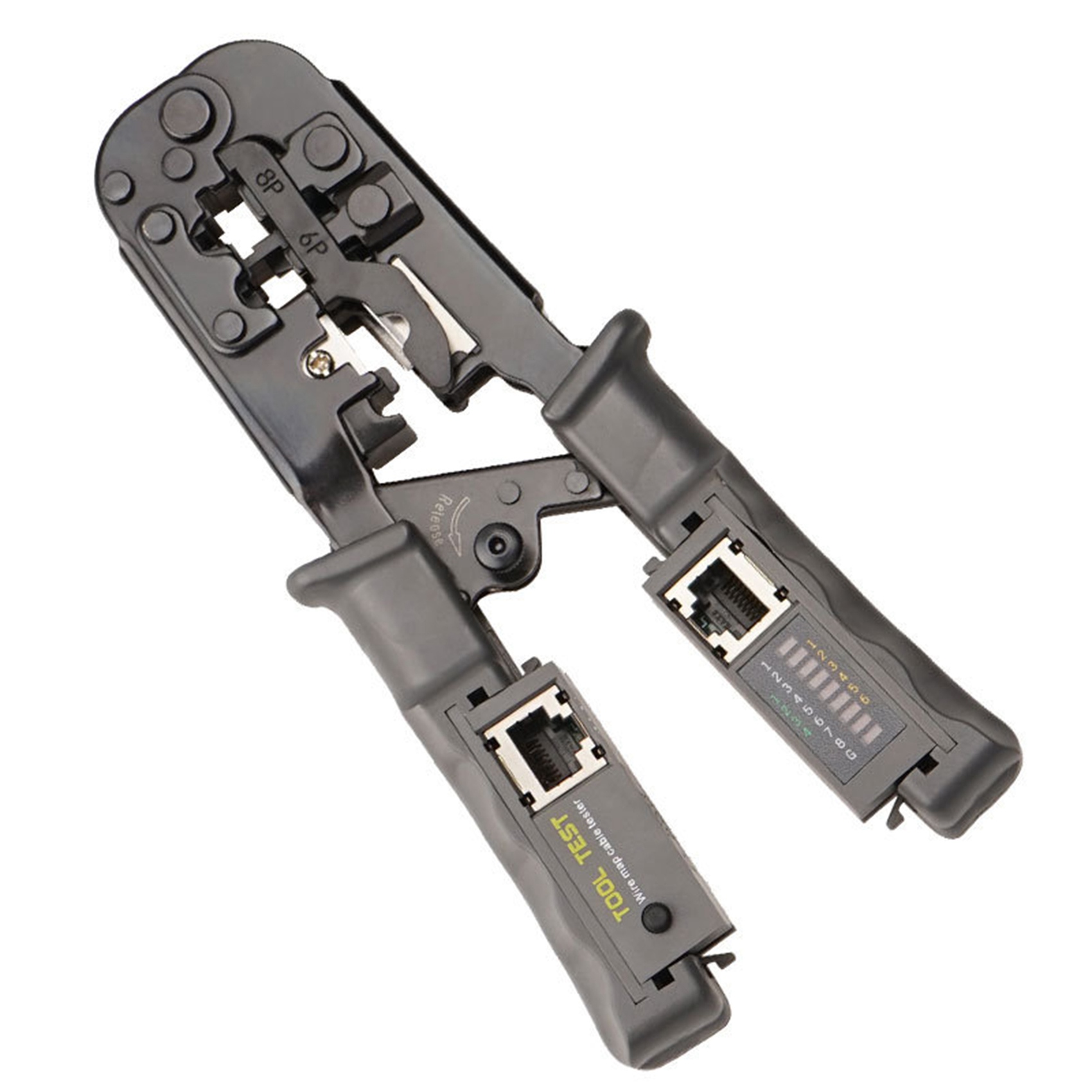 RJ45 Network Cable Crimper Cable Tester Ratchet Tool 8P 6P 4P Tester for RJ45/RJ12/RJ11 Tester Stripper. 