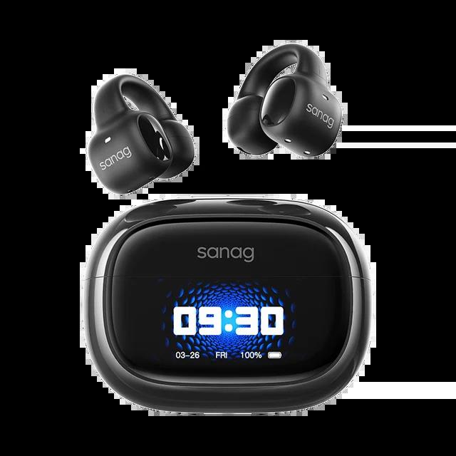 Sanag S3 Pro AI Smart Screen Bluetooth Earphone 360 ° Stereo Sound OWS Headphones Open Ear TWS Earbuds Earclip Wireless Headset. 