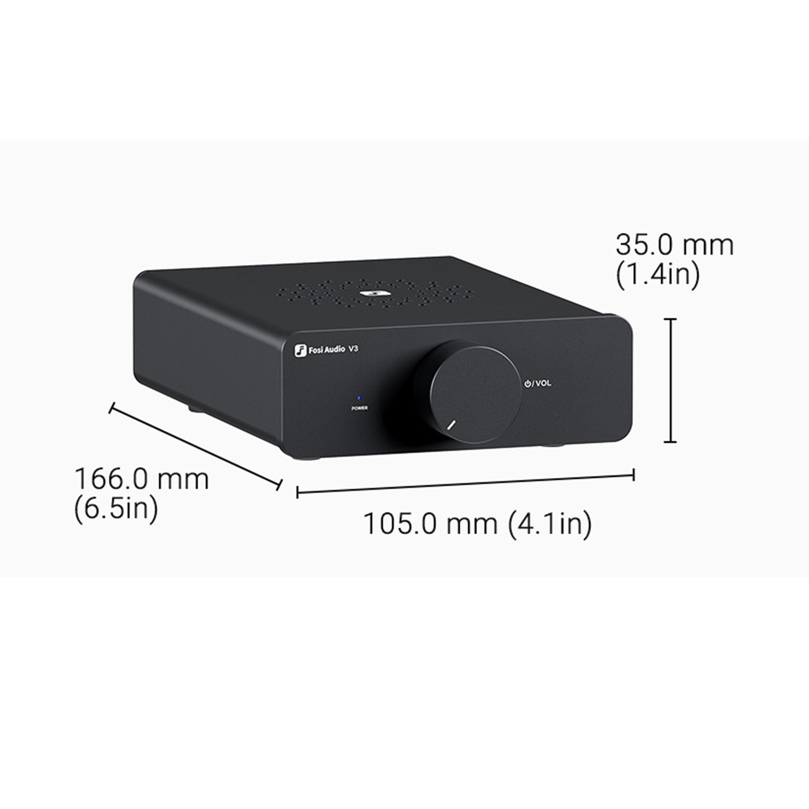 FosiAudio V3 Desktop 48V 5A Mini Power Amplifier HIFI Audiophile Power Amplifier Dual Channel - eu plug. 