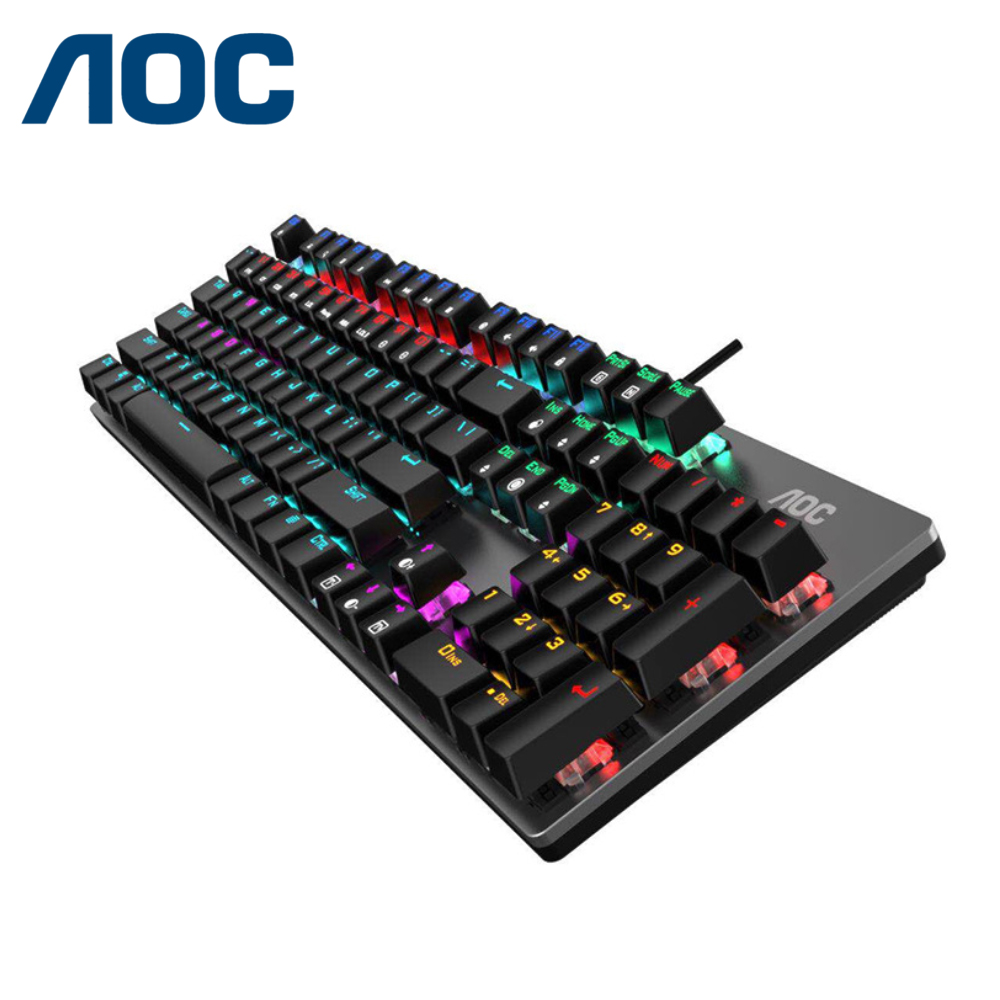 AOC Gaming Keyboard | Mechanical Switch | 104 key Blue Switch (GK410). 