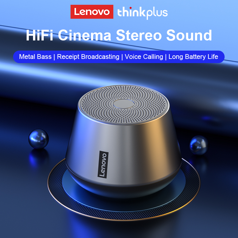 Lenovo Thinkplus K3 Pro Wireless Speaker bt 5.0 Microphone HD Call Stereo Sound Deep Bus with True Wireless Streao Music Player 1200mah Long Tolerance Speaker. 