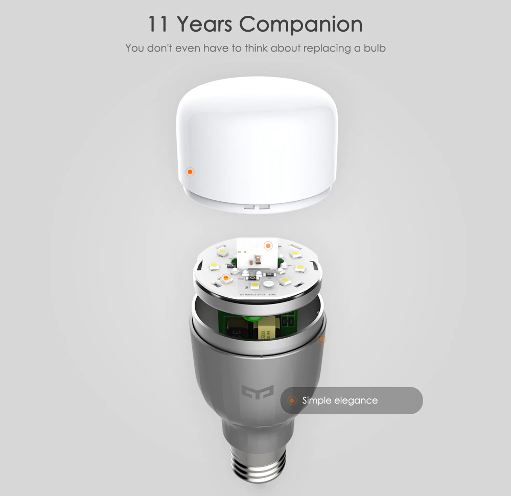 Xiaomi Yeelight Smart LED 1SE Color RGB Smart Bulb With Google Assistant.. 