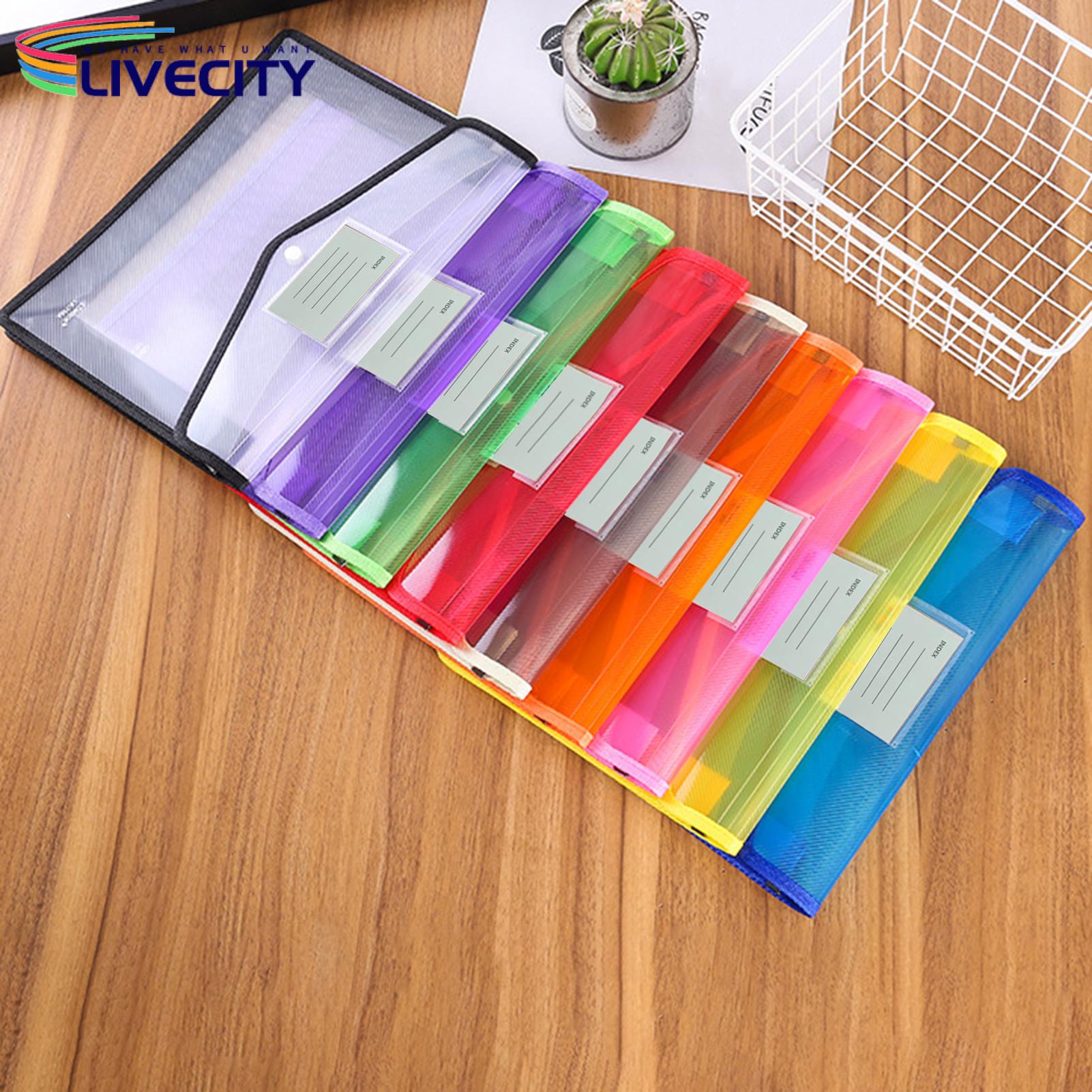 Colorful File Folder Snap Closure Folder. 