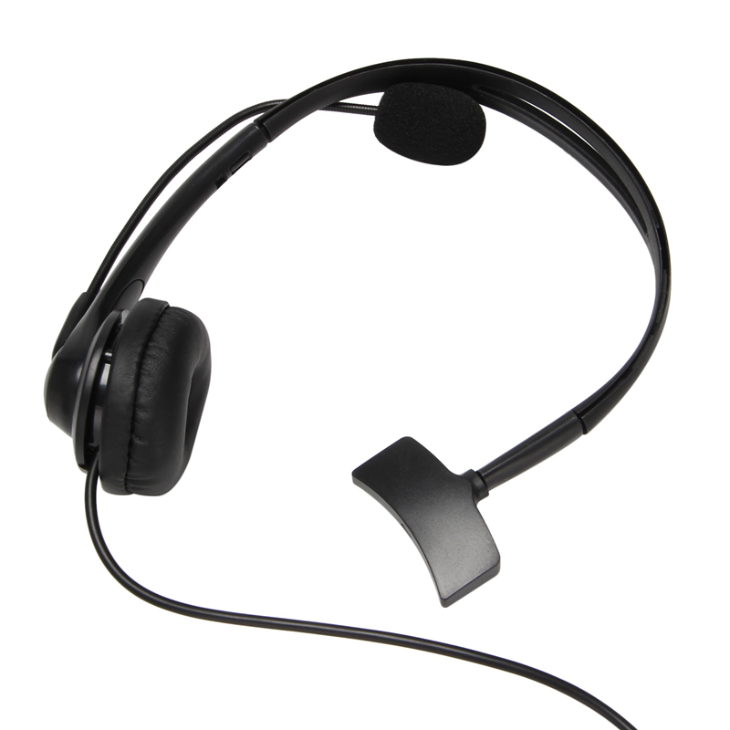 6X USB Call Center Headset with Noise Cancelling Mic Monaural Headphone for PC Home Office Phone Service Plug and Play. 