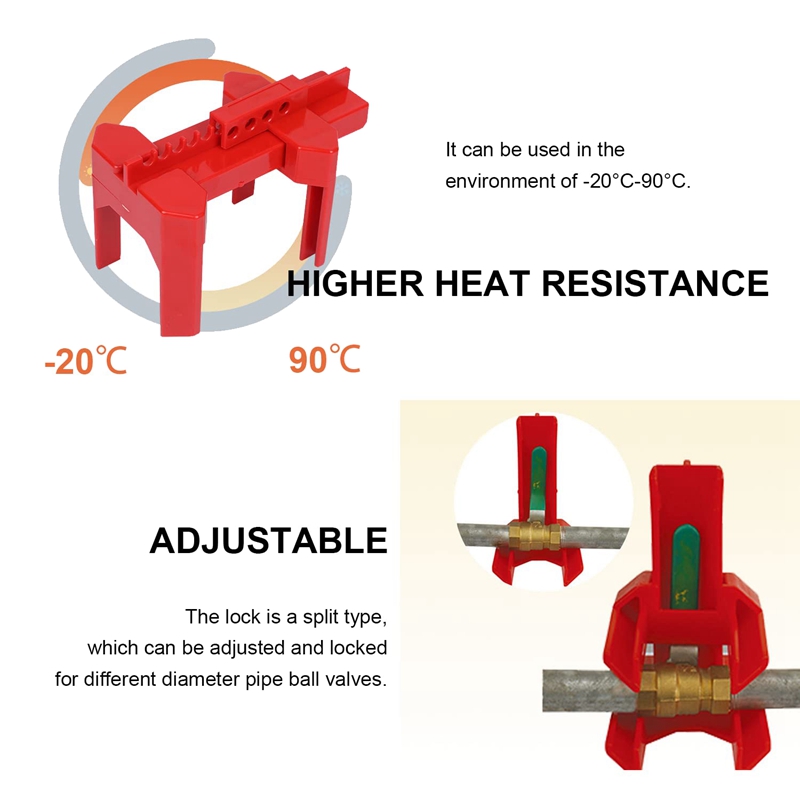 Ball Valve Locking, Adjustable Ball Valve Locking Device, Small. 