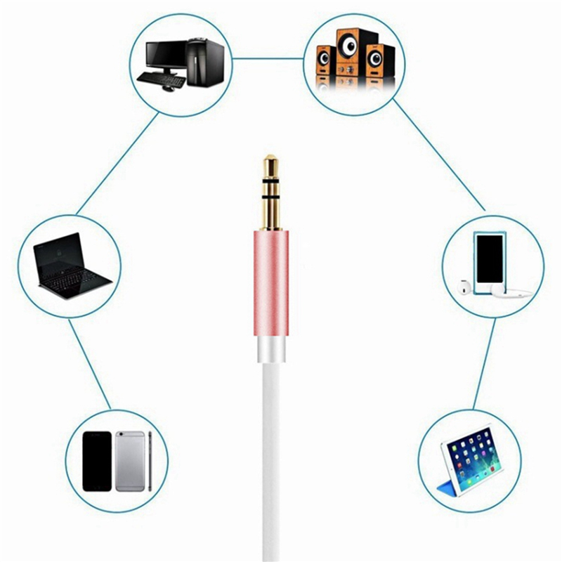 3X for iPhone Aux Cord Aux Cord for Car Apple to 3.5mm Aux Cable for iPhone5 and Above Models and iPad-Rose Gold. 