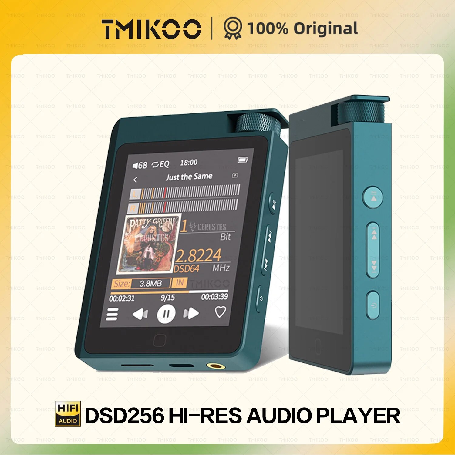 2023 NEW HiFi Lossless MP3 Player with Bluetooth 5.0, DSD High Resolution Digital Audio Player, High-Res Portable Music Player
