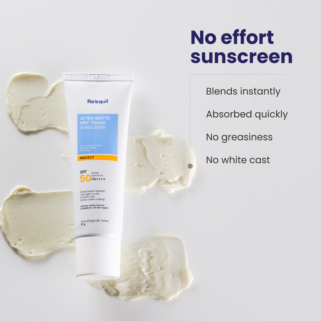 Re'equil Ultra Matte Dry Touch Sunscreen Gel SPF 50 PA++++ - 50g. 