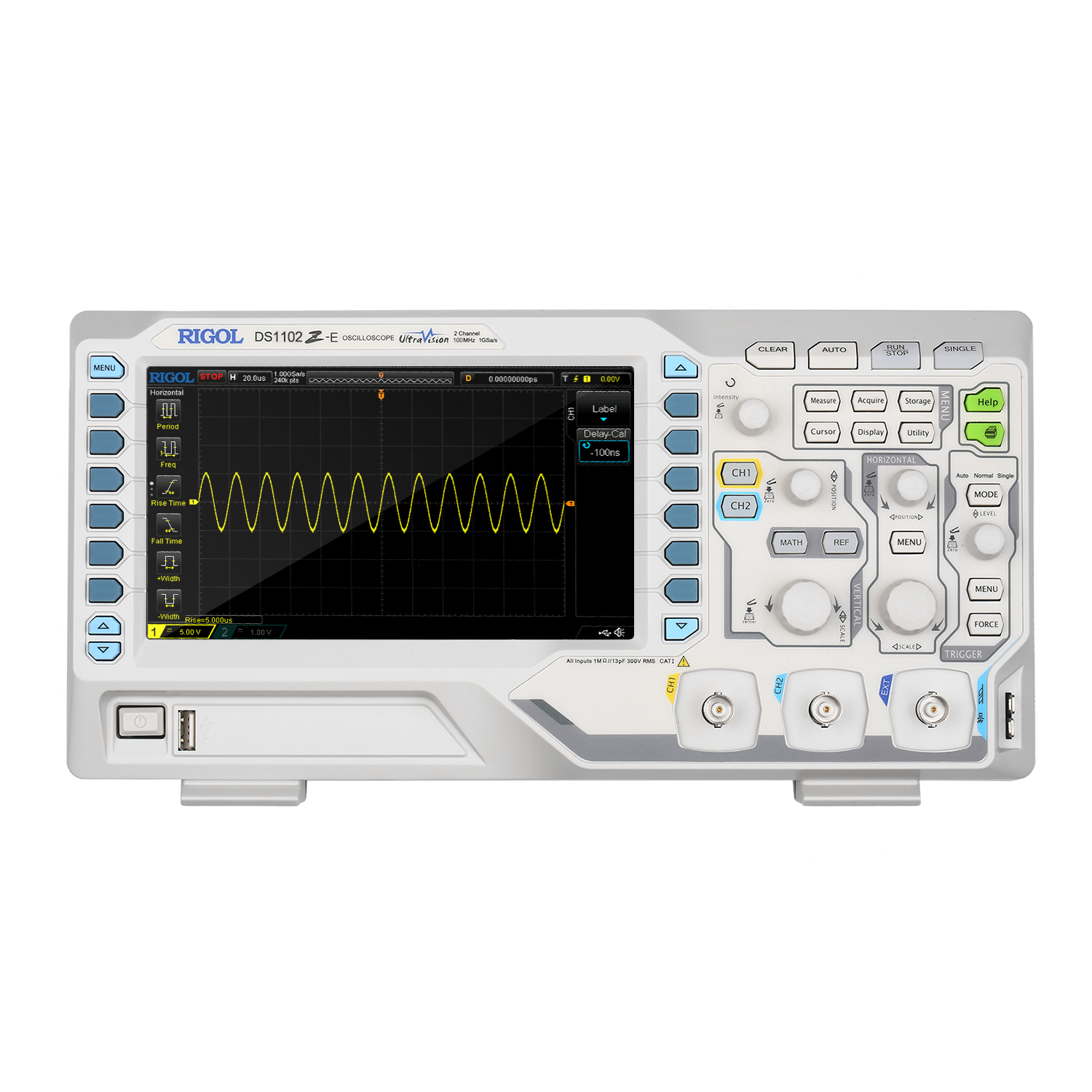 KOGEEK RIGOL DS1102Z-E Digital Oscilloscope Meter Desktop Oscillograph Oscillometer 2 Channel 100MHz Bandwidth 1GSa/s Sampling Rate