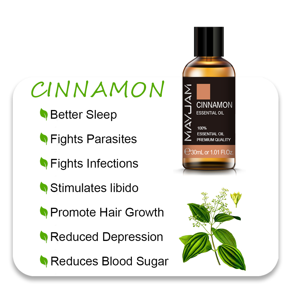 MAYJAM 10ml 30ml 100ml Essential Oils For Humidifier Diffuser Lavender Jasmine Eucalyptus Ylang Ylang Vanilla Tea Tree Aroma Oil. 