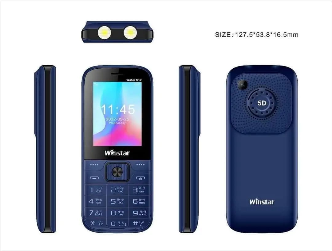 Winstar water S12 Four Sim Standby button Feature Mobile Phone. 
