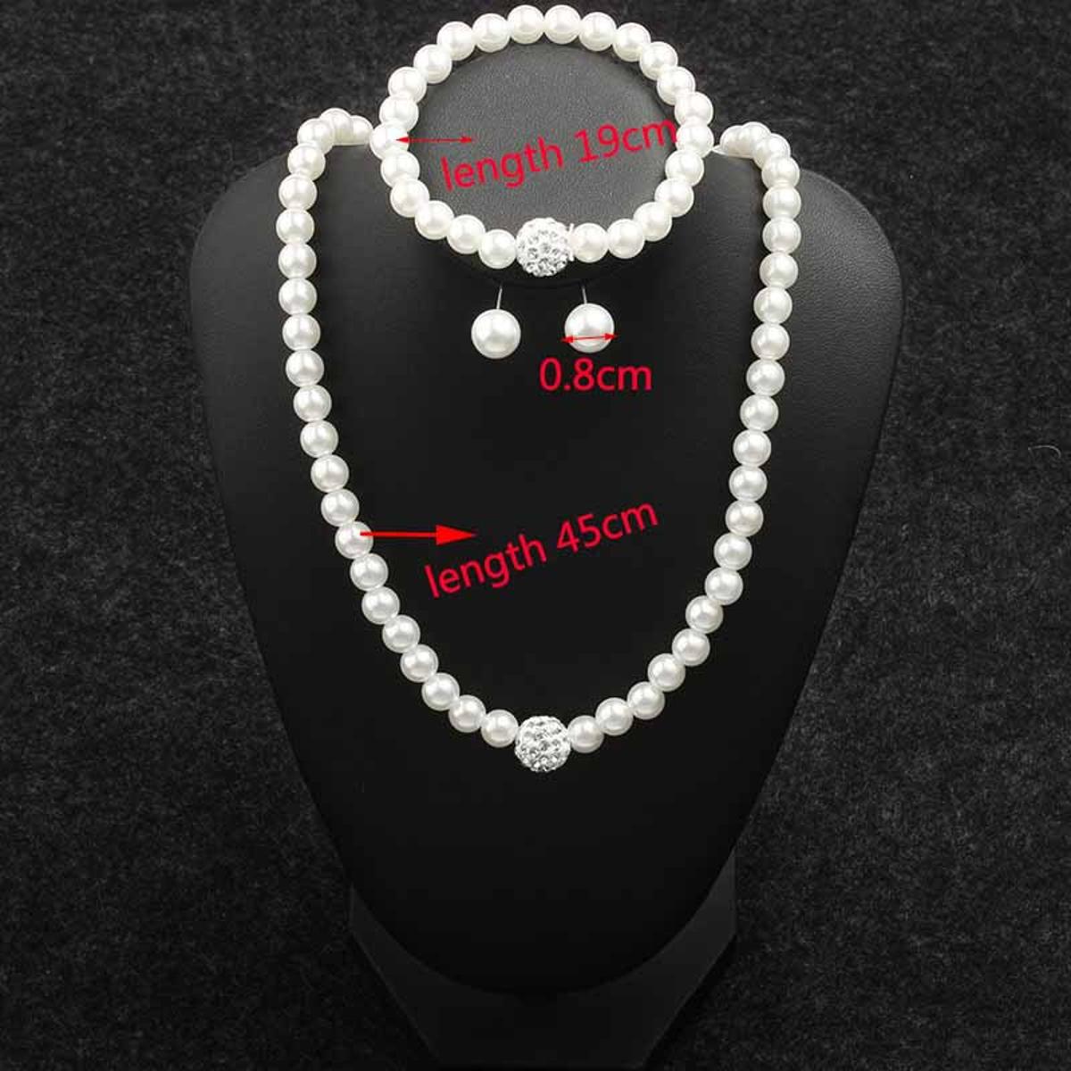Korean Double Layer Pearl Choker Necklace For Women Silver color