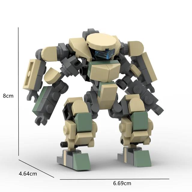 Original Design Mech Warrior Building Blocks MOC small mecha exoskeleton For Armor Robots Anime Figure Model Toys KankongAgu. 