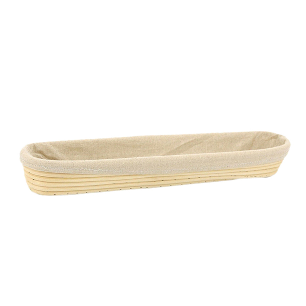 Baguette Fermentation French Bread Dough Proofing Rattan Basket with Cloth Cover