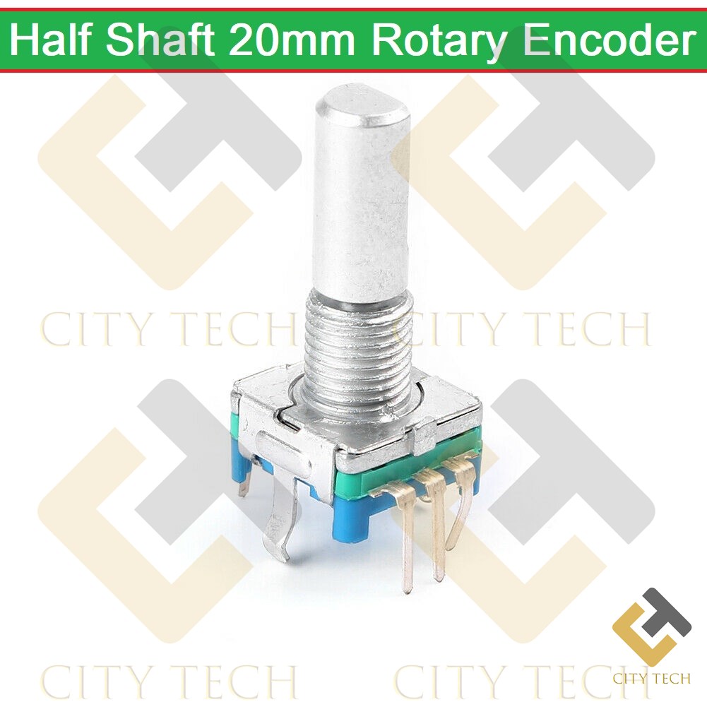 Half Shaft 20mm Rotary Encoder Code Switch Digital Potentiometer 20 Pulse Mechanical Rotary Encoder Flat Shaft Through Hole. 