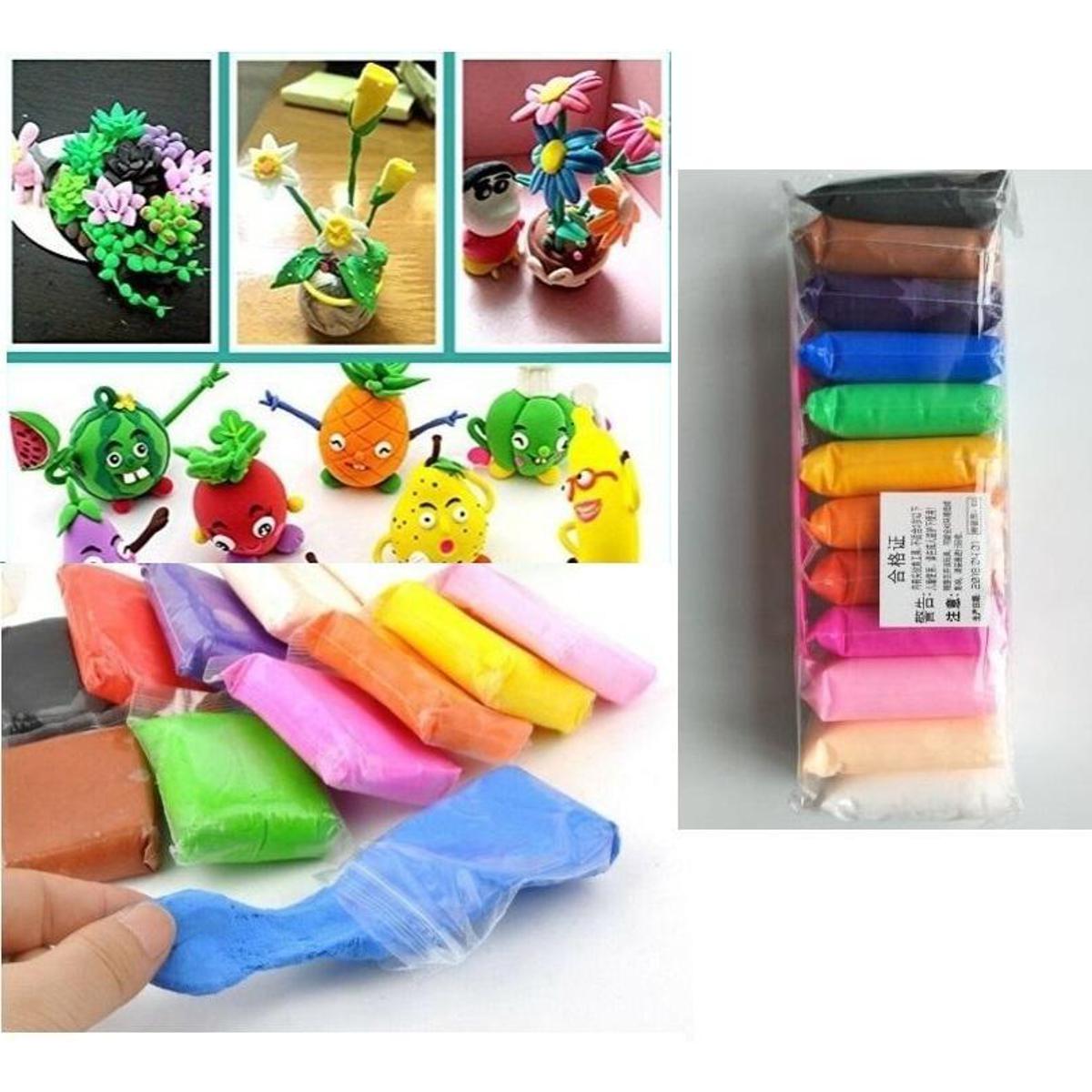 12 Color Super Clay Modeling with Tools Children Educational Toys DIY Gifts