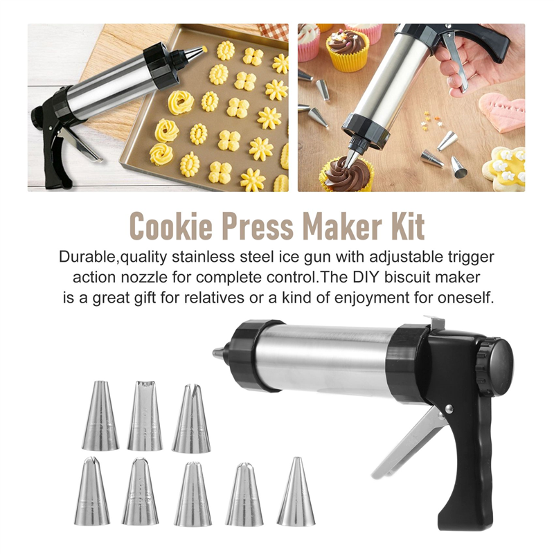 Cookie Press Maker Kit Cookie Press Making Press Biscuits Cake Mold Biscuit Press Maker Machine Dessert Decoration Tool. 