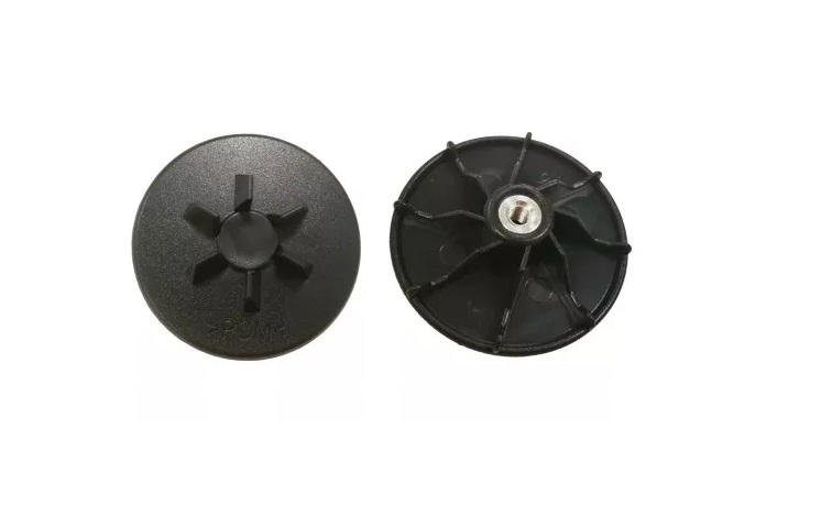 Blender Plastic Pulley 5.5cm 6-leg small with Screw Hole- Black