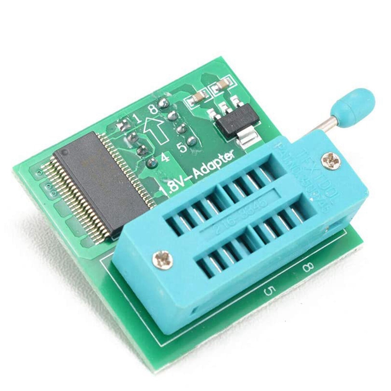 OIMG 1Set Ch341A 24 25 Series Eeprom Flash Bios Usb Programmer+Soic8 Sop8 Test Clip+Spi Flash 1.8V Adapter+Sop8 Soic8 To Dip8. 