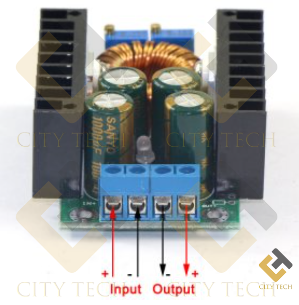 DC Car Power Supply Voltage Regulator Buck Converter capable of Handling 10A/100W converting DC 5-40V to 1.2-36V - Ideal for Various Applications. 