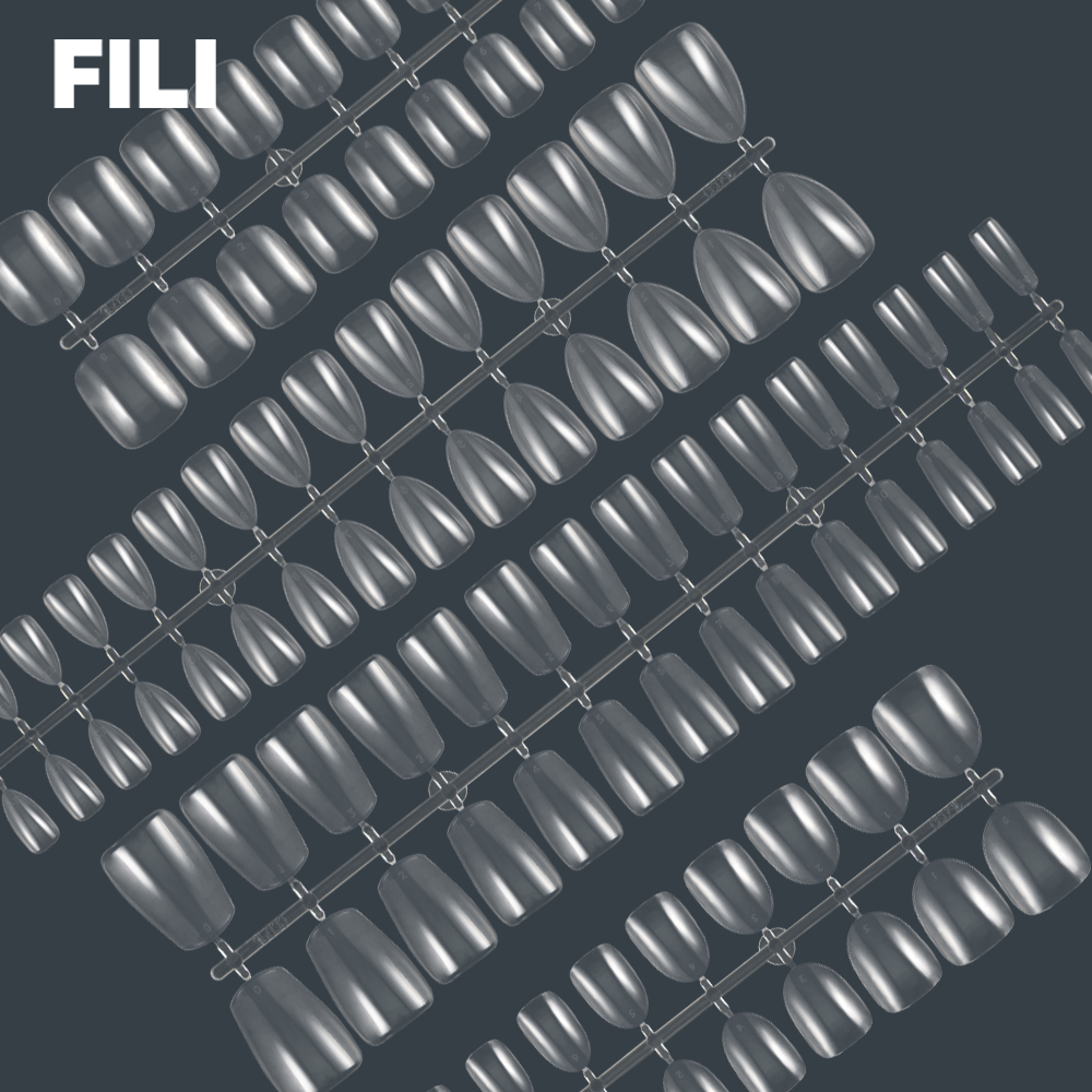 FILI Artificial Nail XS/S/M/L Short Press On Nails Gel Tips Almond Coffin Square Nails Extension System Acrylic Gel X Tip. 