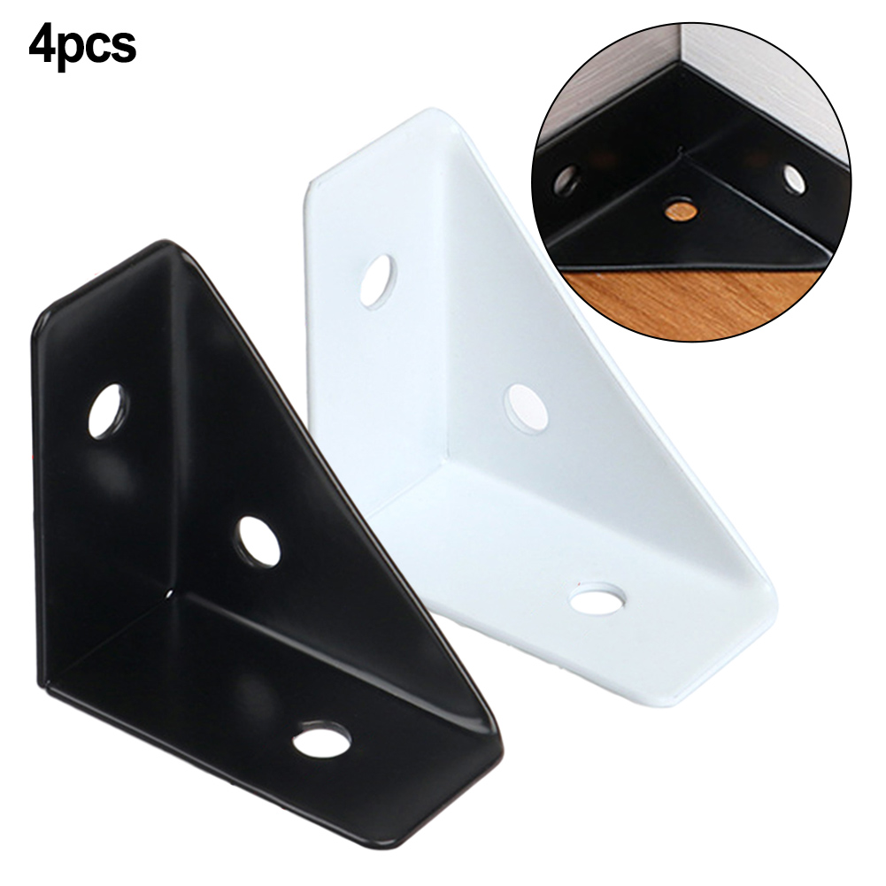 4pcs Corner Brace Fasteners Corner Support Bracket Right Angle Triangle Reinforcement Corner Bracket For Furniture Wood Joints. 