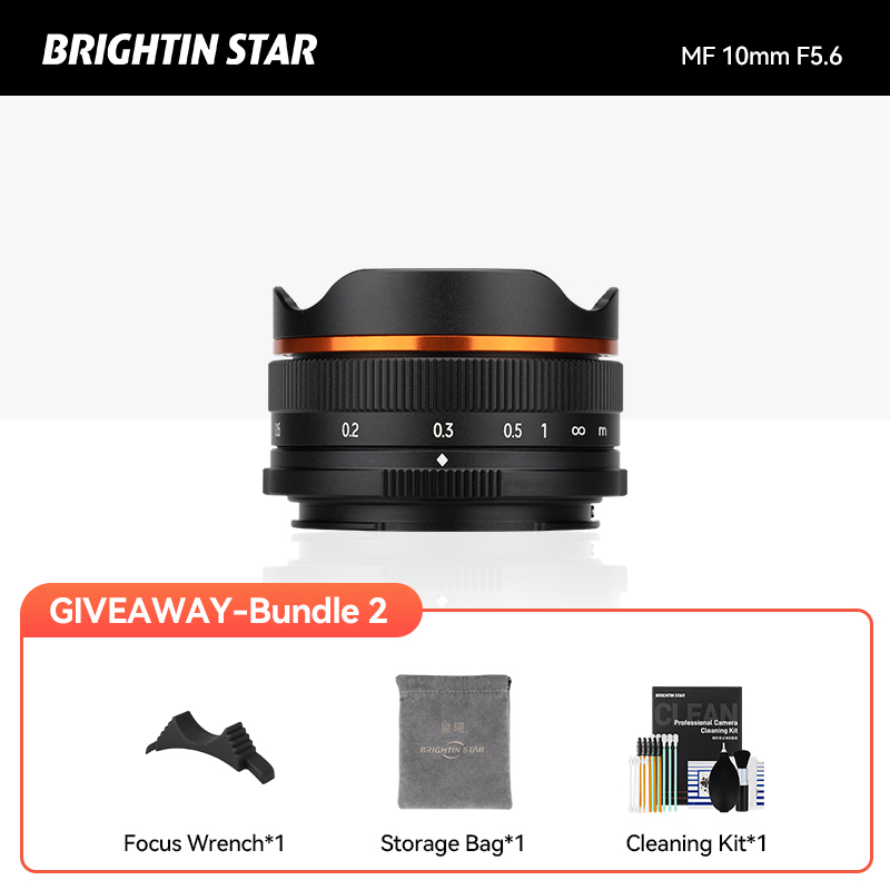 Brightin Star 10mm F5.6 Fisheye Wide Angle APS-C Mirrorless Camera Lens for Sony ZV-E10 A6400 Canon EF-M Nikon Z Fujifilm 10 5.6. 