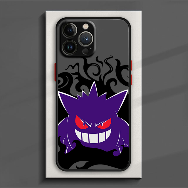 Pokemon Cool Gengar Phone Case For iPhone 15 14 13 12 11 Pro Max mini XS Max XR X 8 Plus SE Frosted Translucent Cover. 