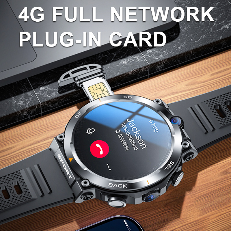 4G Smart Watch Men With 4G Network WIFI Internet access Dual Camera Video Calls 1.39 Smartwatch Support Play Store Download APP. 