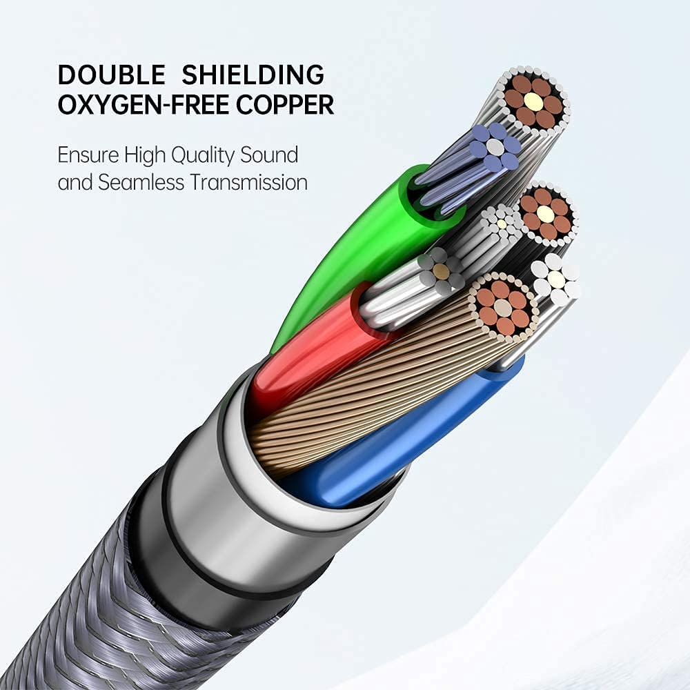 RCA To 1/4 Audio Cable Dual 1/4 Inch TS To Dual RCA Stereo Audio Interconnect Cable for Speaker Mixer Amplifier TV and More. 